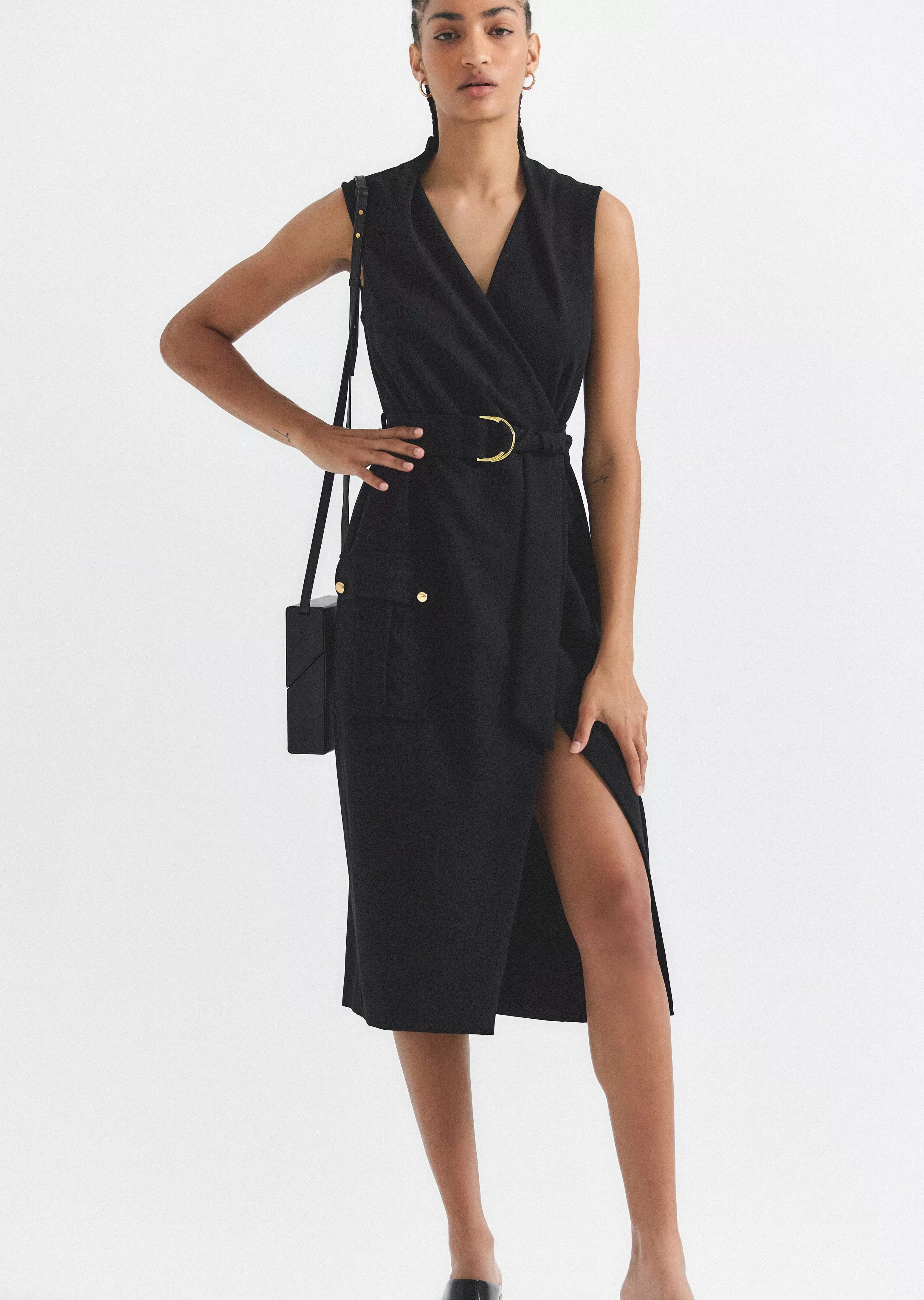 Derek Lam Alana Utility Dress Black Cheap