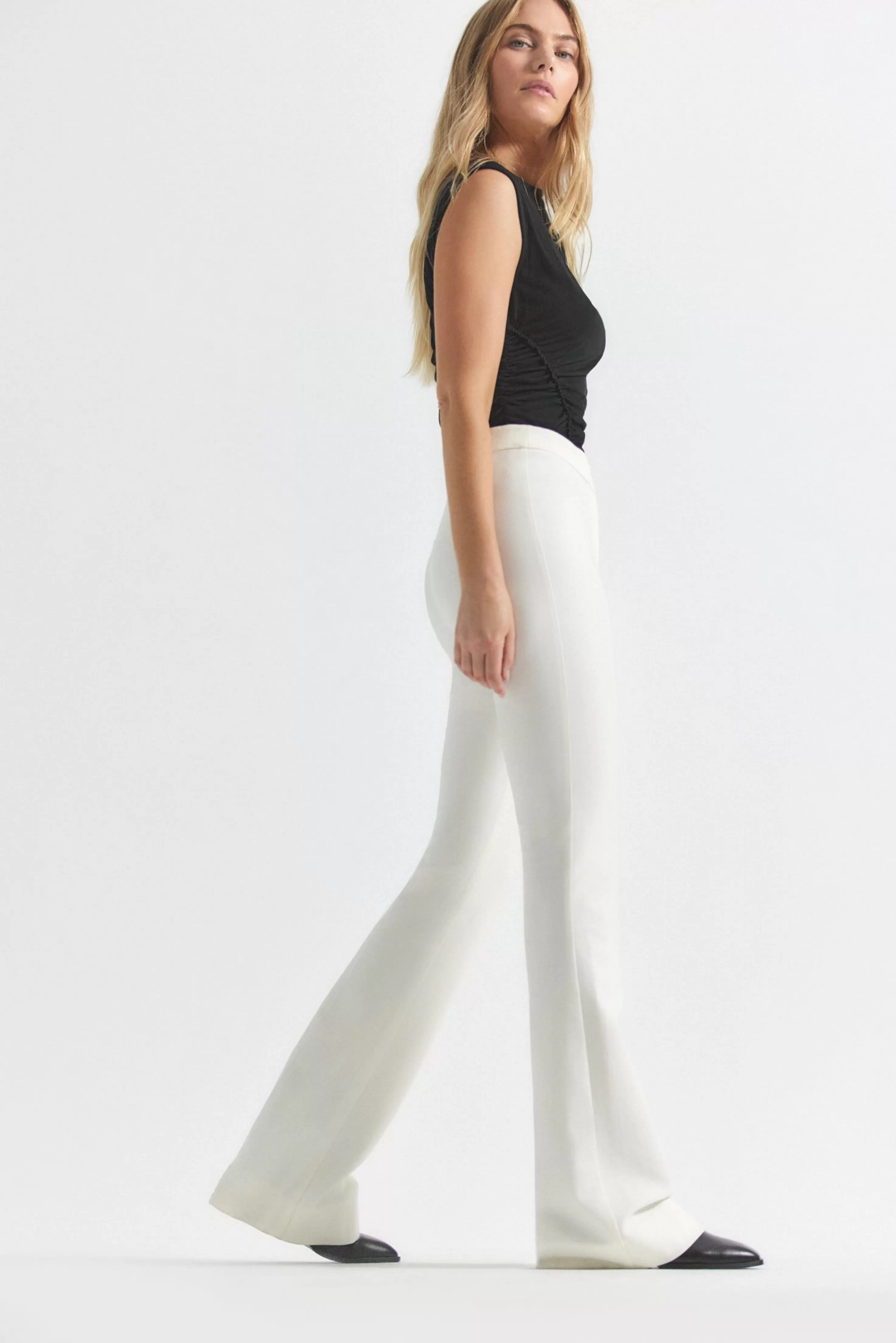 Derek Lam Crosby Flare Trouser Softwhite Sale