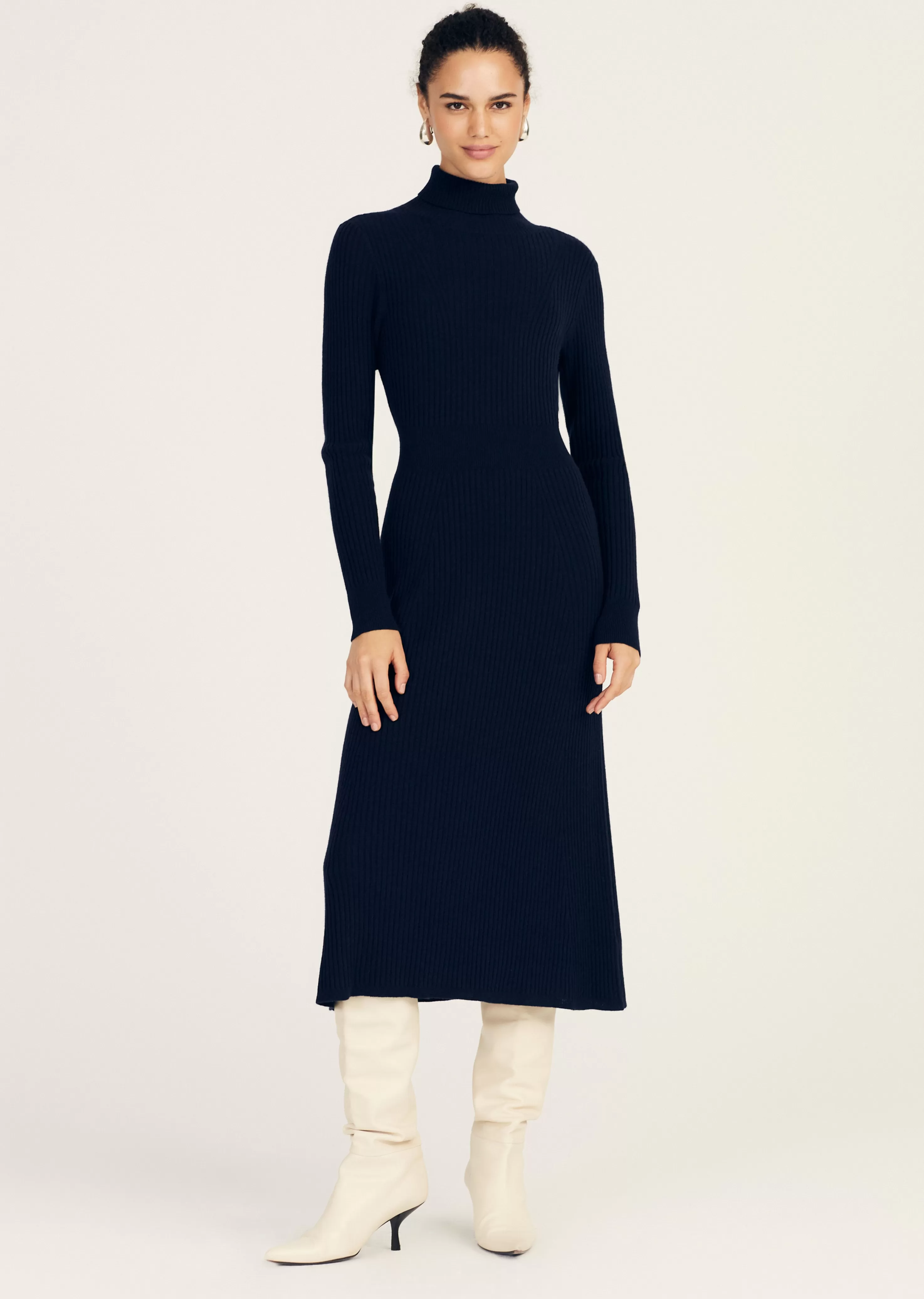 Derek Lam Diana Turtleneck Dress Midnight Fashion