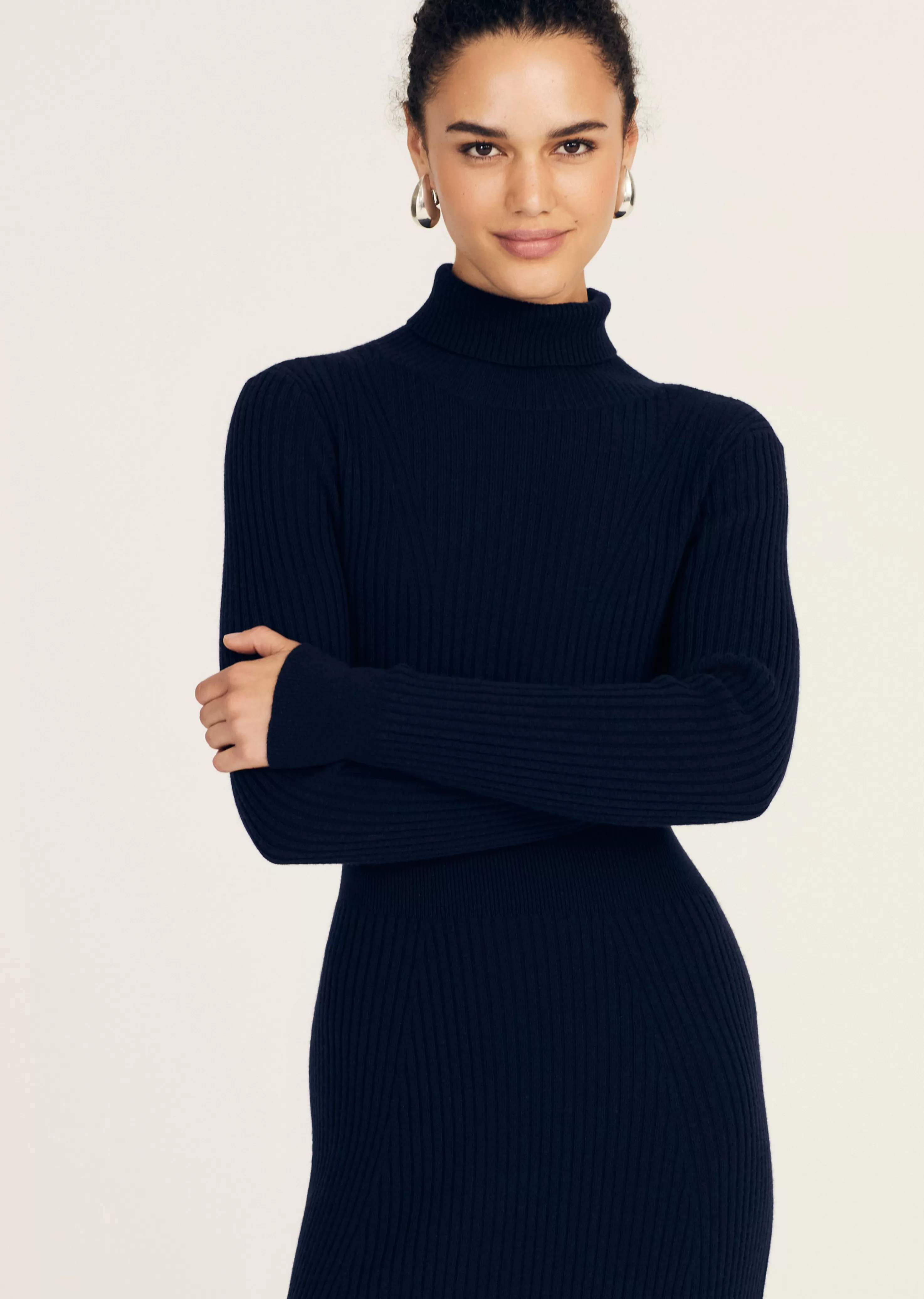 Derek Lam Diana Turtleneck Dress Midnight Fashion