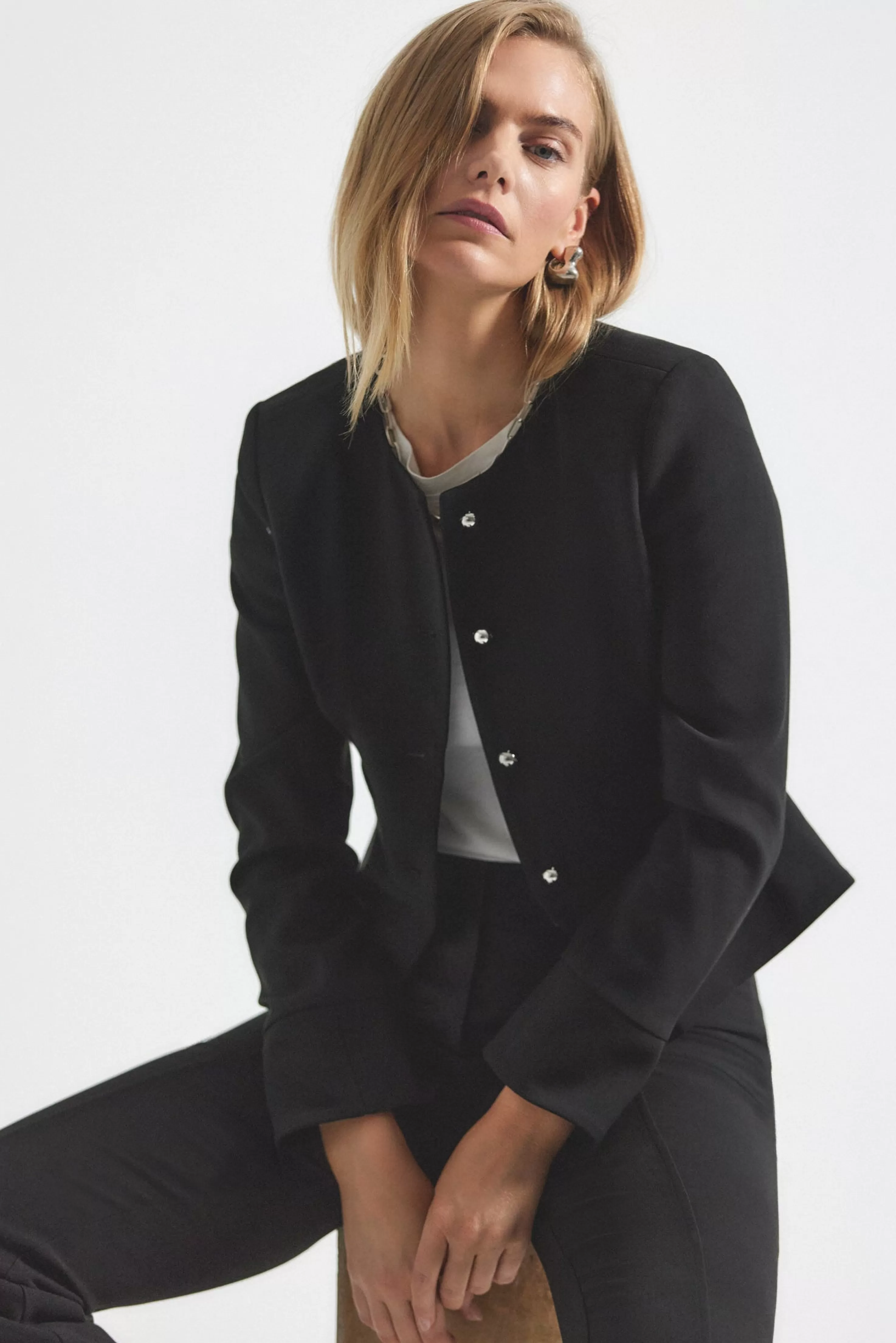 Derek Lam Elizabeth Peplum Jacket Black Best Sale