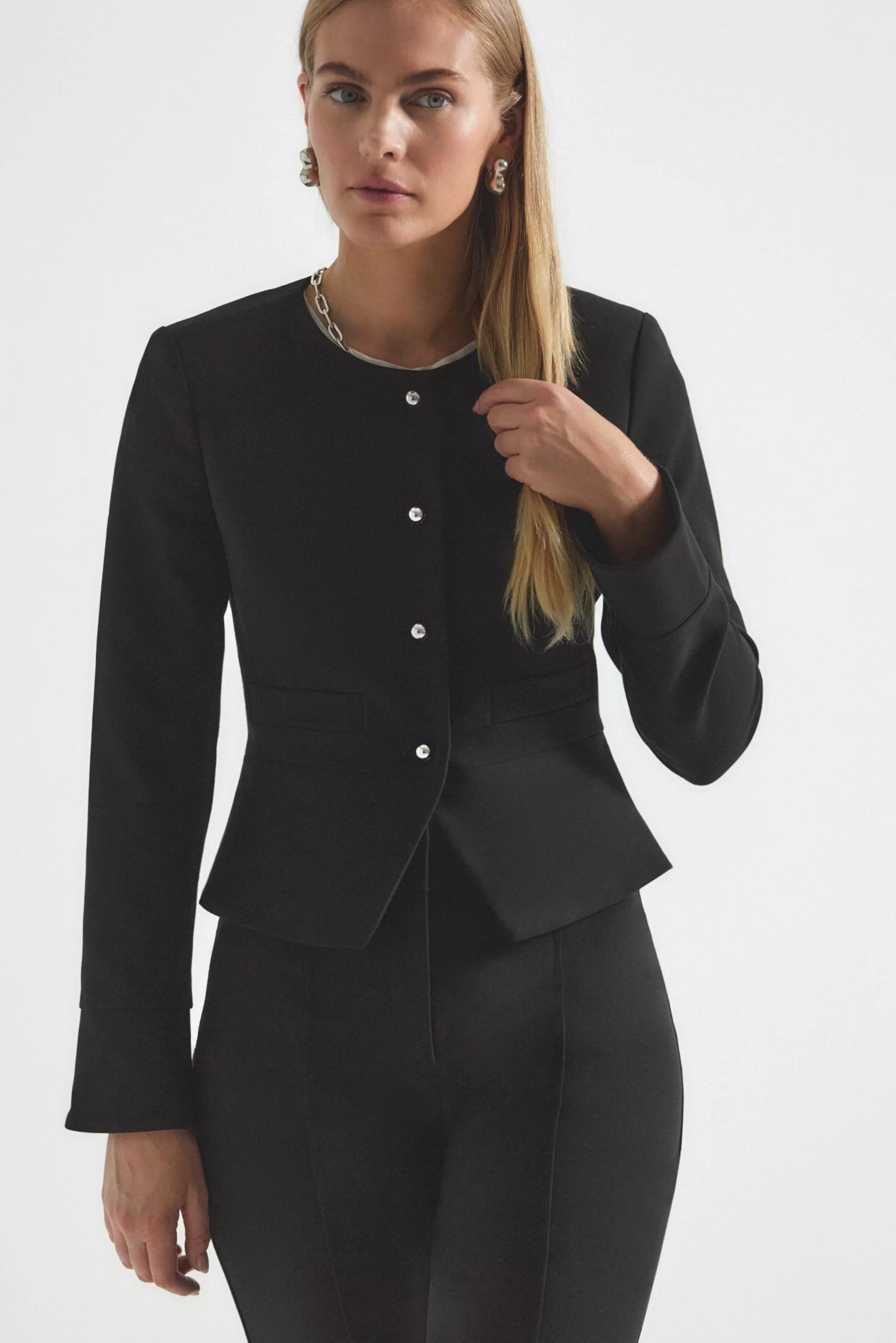 Derek Lam Elizabeth Peplum Jacket Black Best Sale