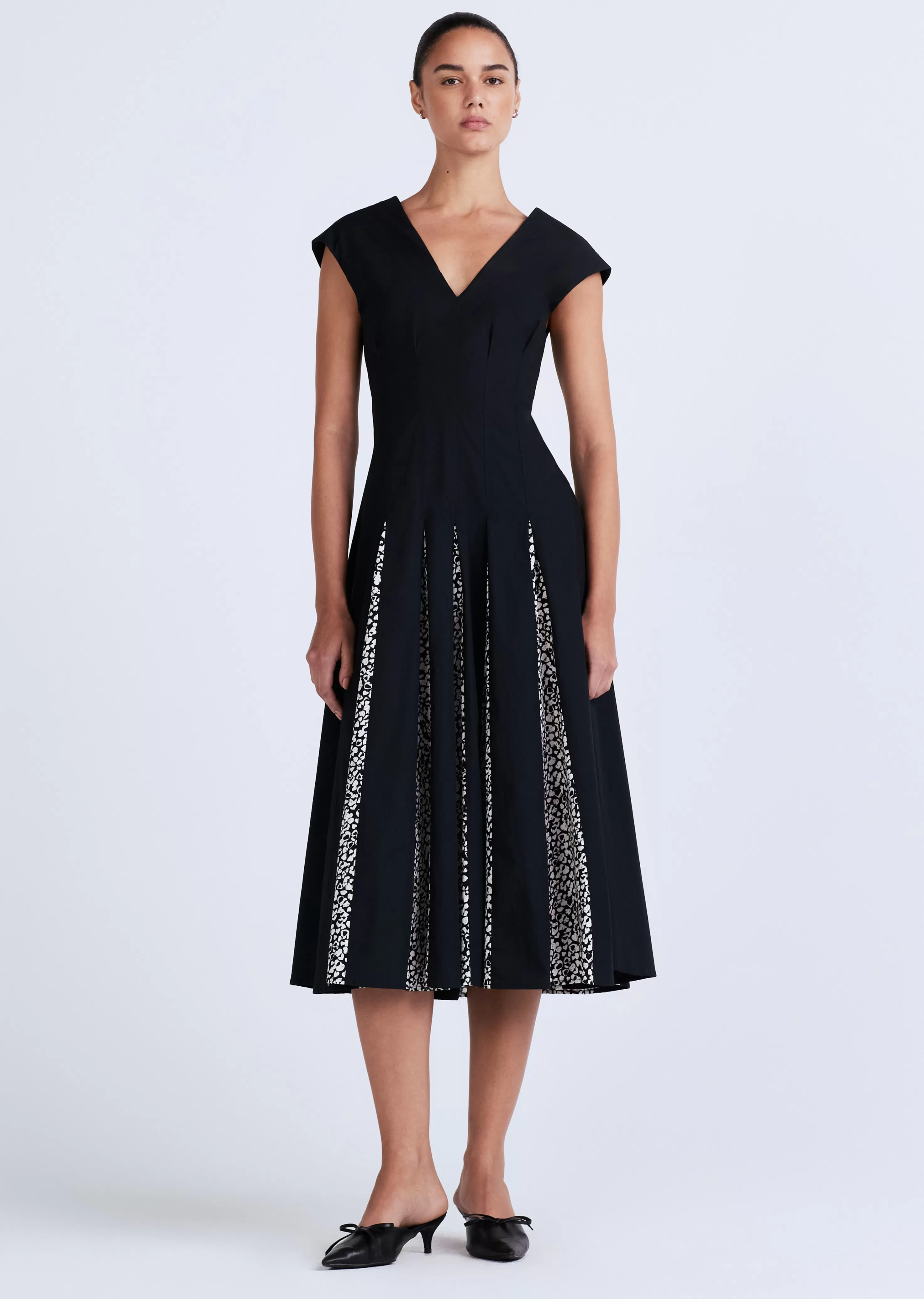 Derek Lam Ella Sleeveless Godet Dress Black Discount