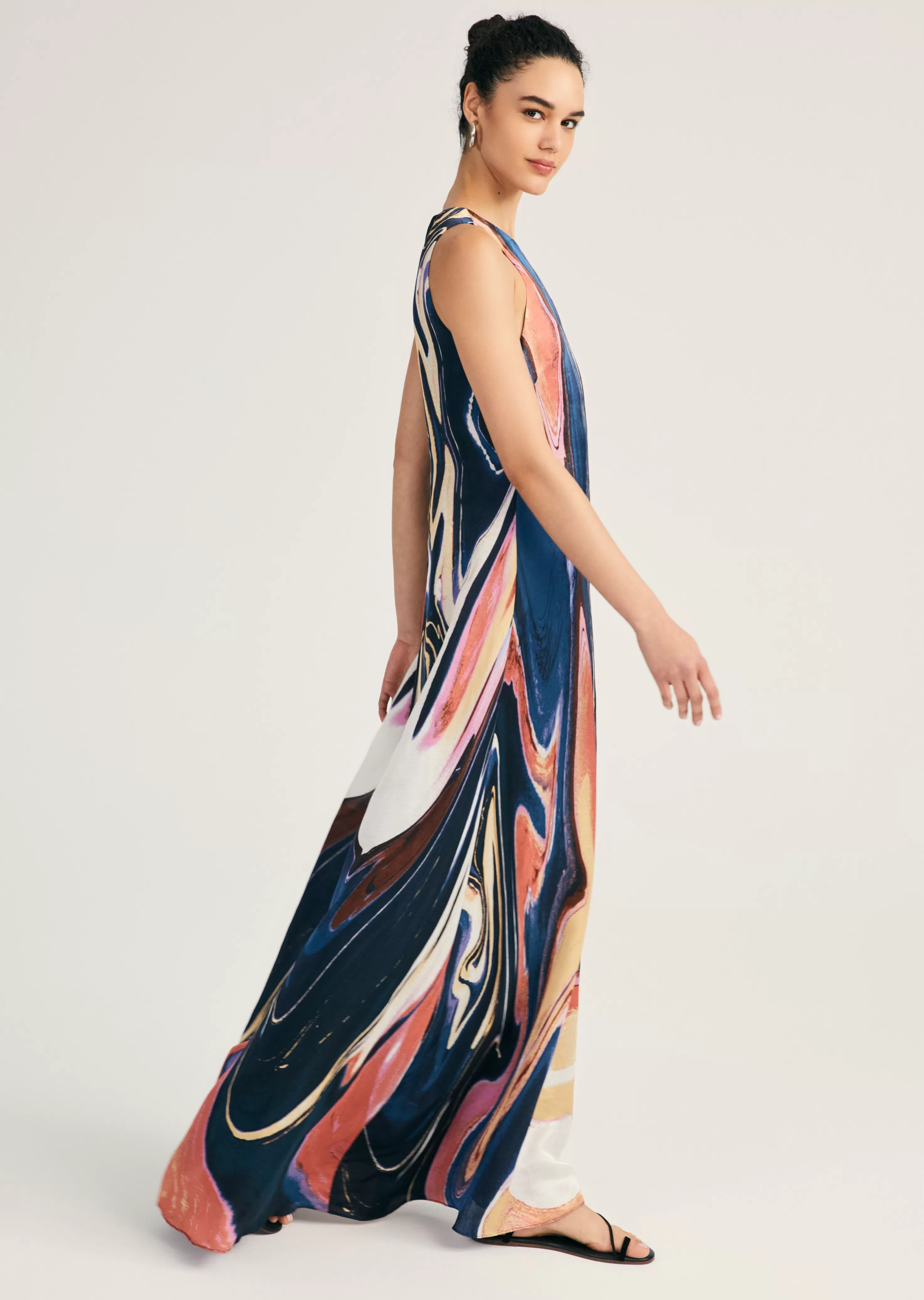 Derek Lam Inaya Sleeveless Maxi Dress Marblemulti Best