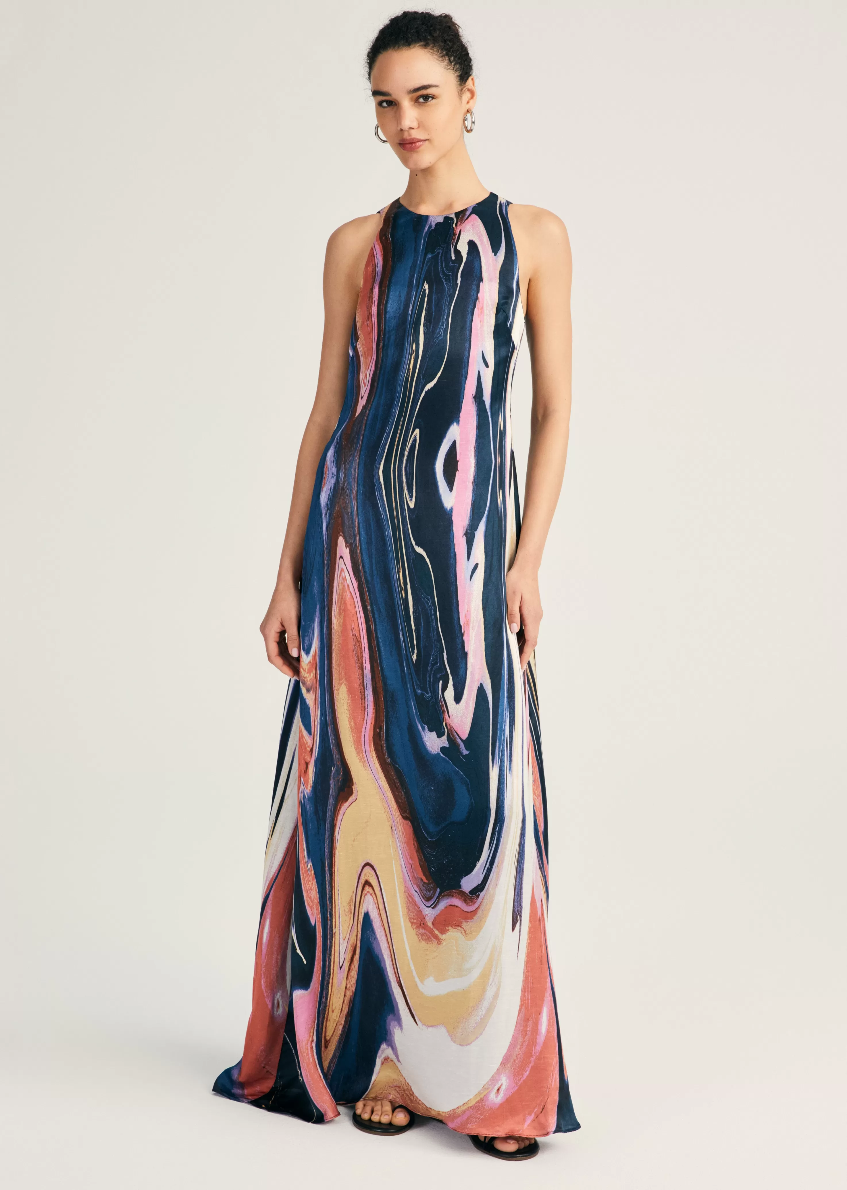 Derek Lam Inaya Sleeveless Maxi Dress Marblemulti Best