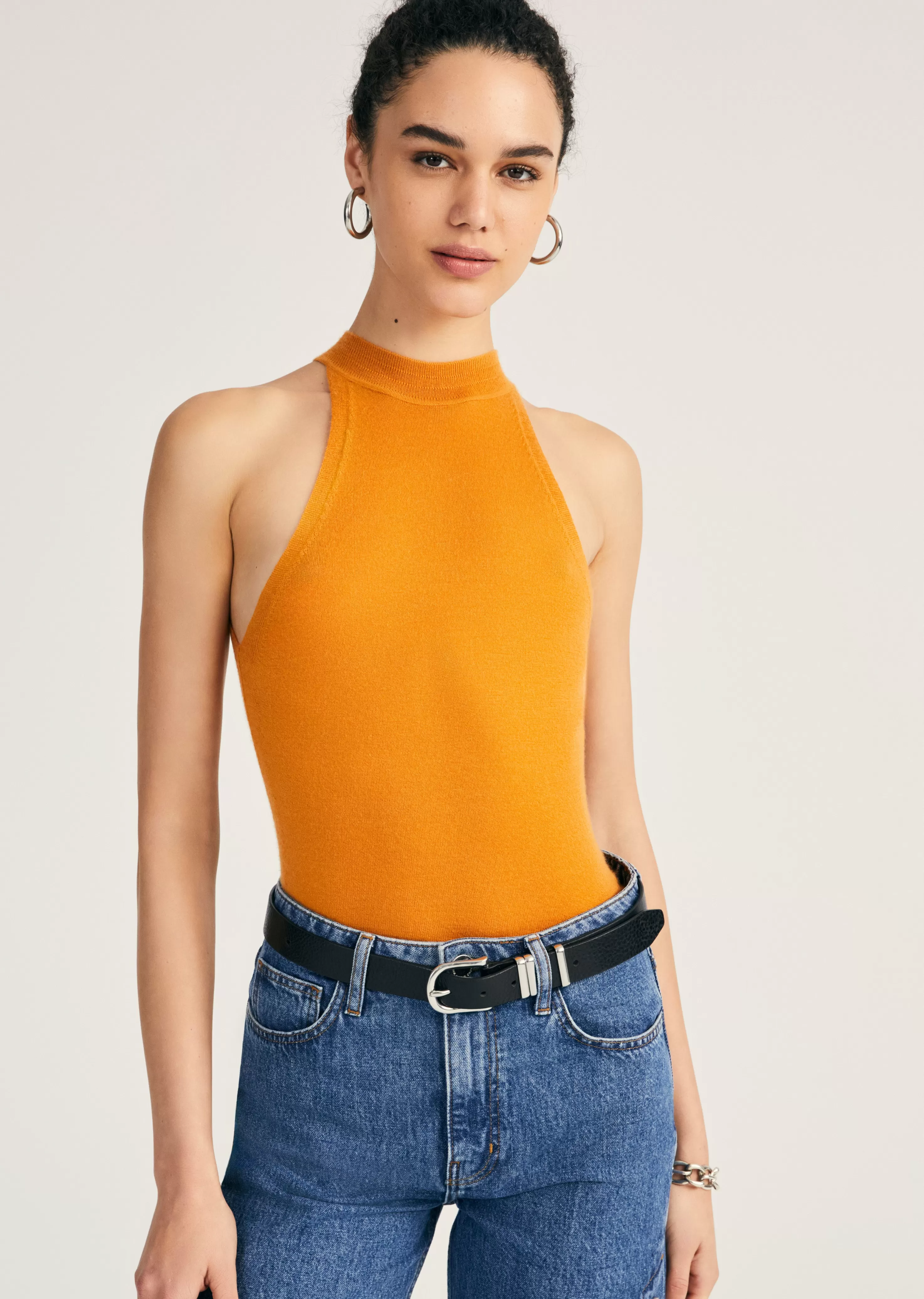 Derek Lam Joanne Sleeveless Sweater Caramel Shop