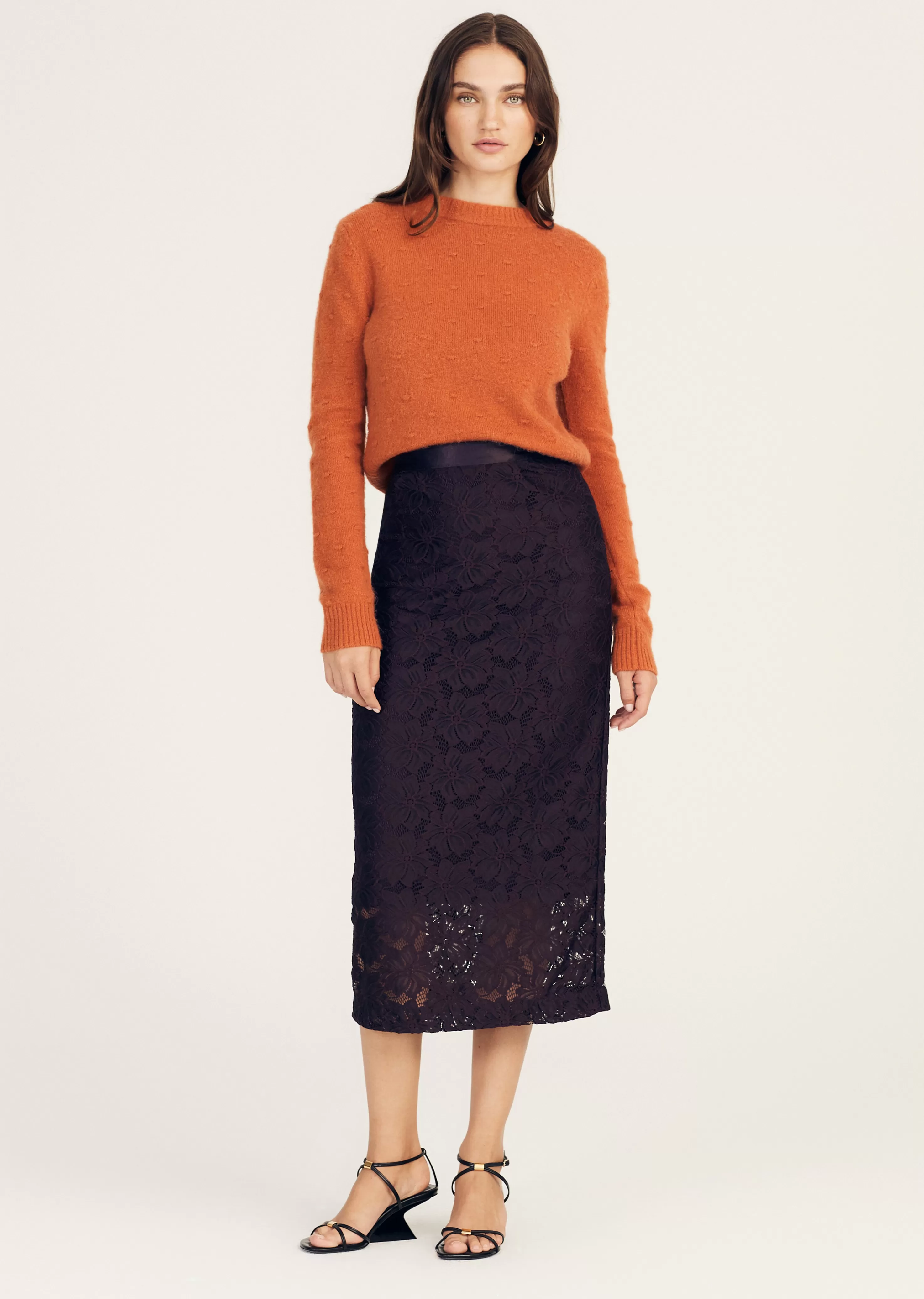 Derek Lam Marjorie Pencil Skirt Aubergine Best