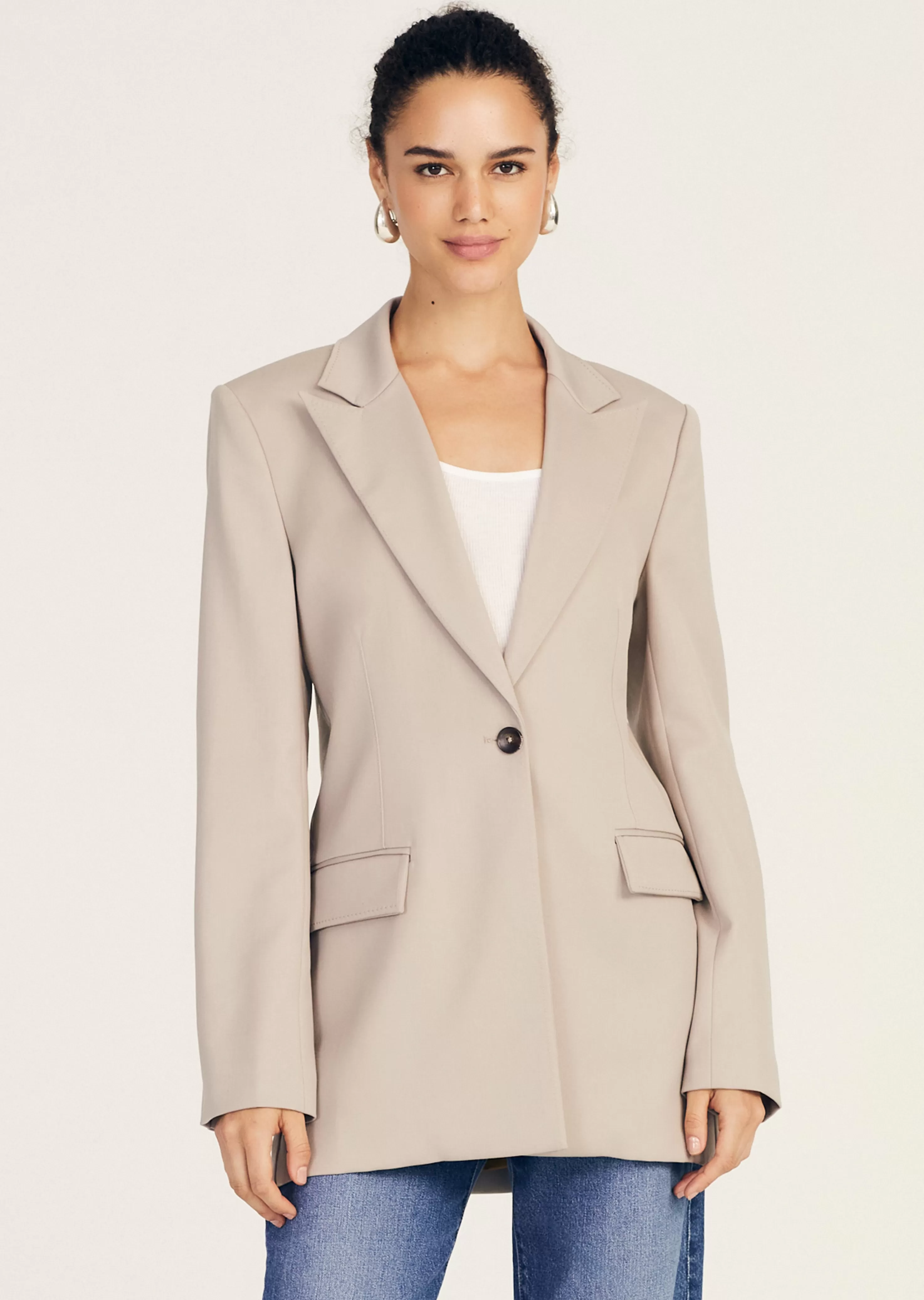 Derek Lam Nico Single Breasted Jacket Frenchgrey Hot