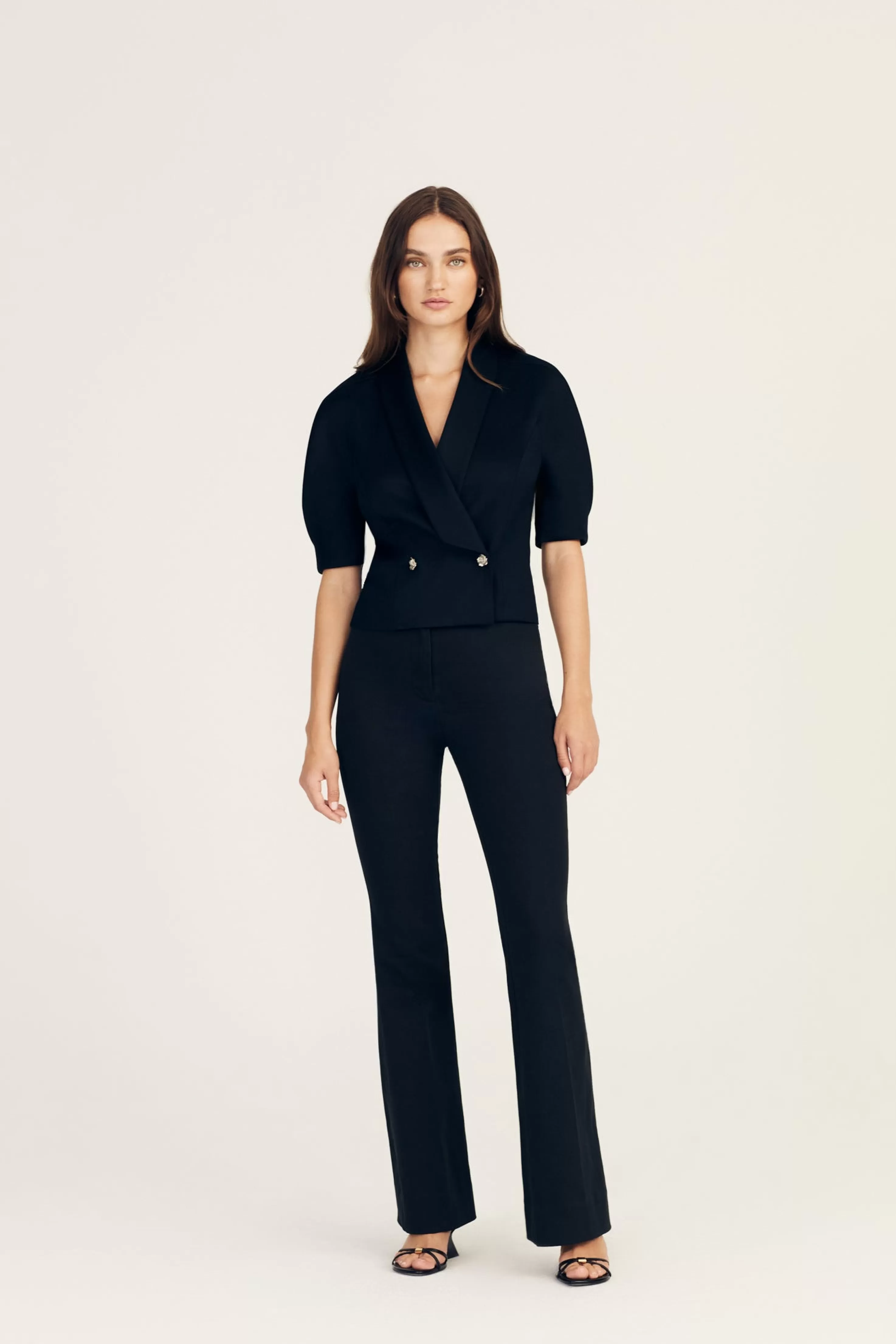 Derek Lam Philippe Short Sleeve Jacket Black Best Sale