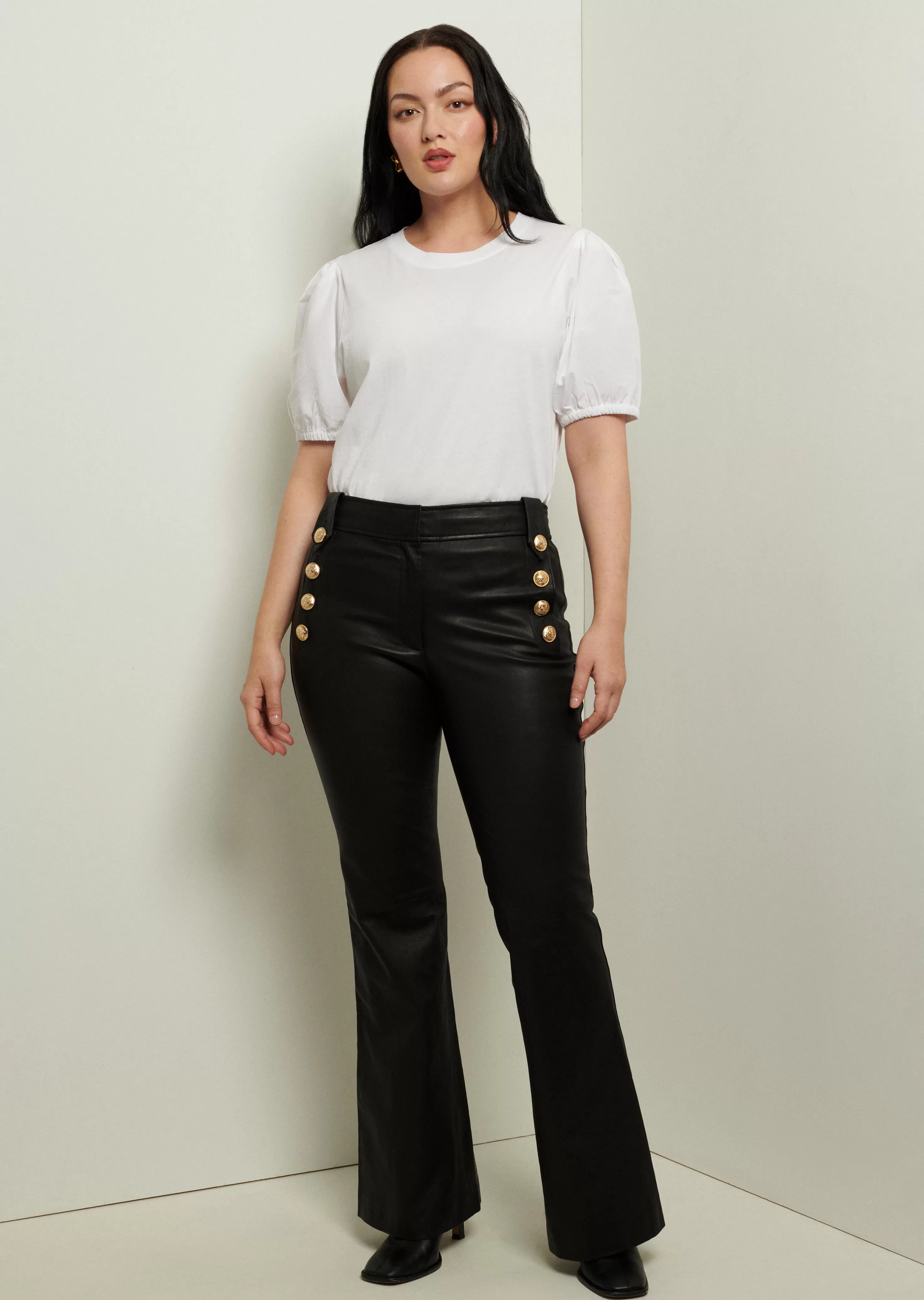 Derek Lam Robertson Flare Trousers Blackleather Outlet